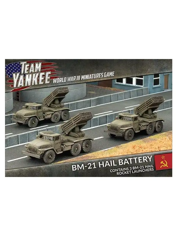 Team Yankee TSBX08 Soviet BM-21 Hail Battery (3 Vehicles) Gaming Miniatures