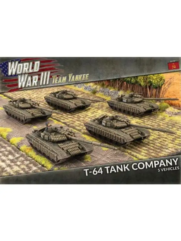 Team Yankee TSBX30 T-64 Tank Company (5 Tanks) Plastic Gaming Miniatures