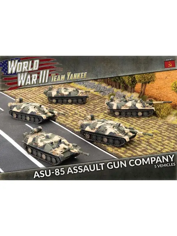 Team Yankee TSBX34 ASU-85 Assault Gun Company (5 SP Guns) Gaming Miniatures