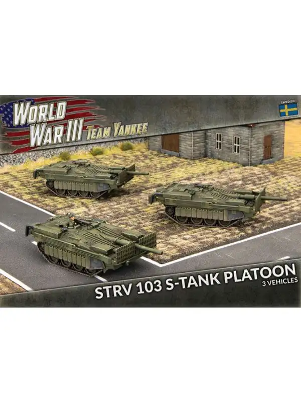 Team Yankee TSWBX01 Strv 103 S-Tank Platoon (3 Tanks) Plastic Gaming Miniatures