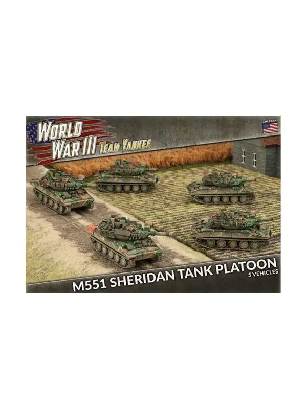 Team Yankee TUBX17 M551 Sheridan Tank Platoon (5 Tanks) Gaming Miniatures