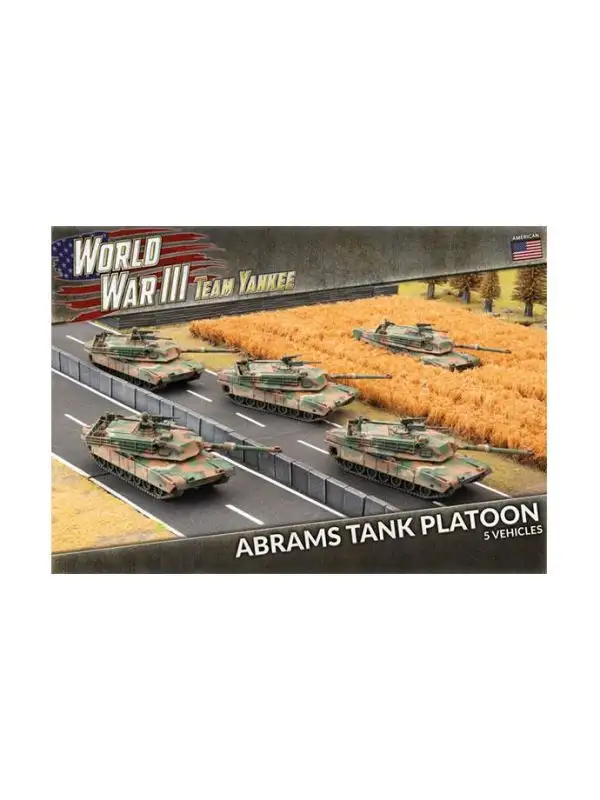 Team Yankee TUBX18 Abrams Tank Platoon (5 Tanks) Plastic Gaming Miniatures