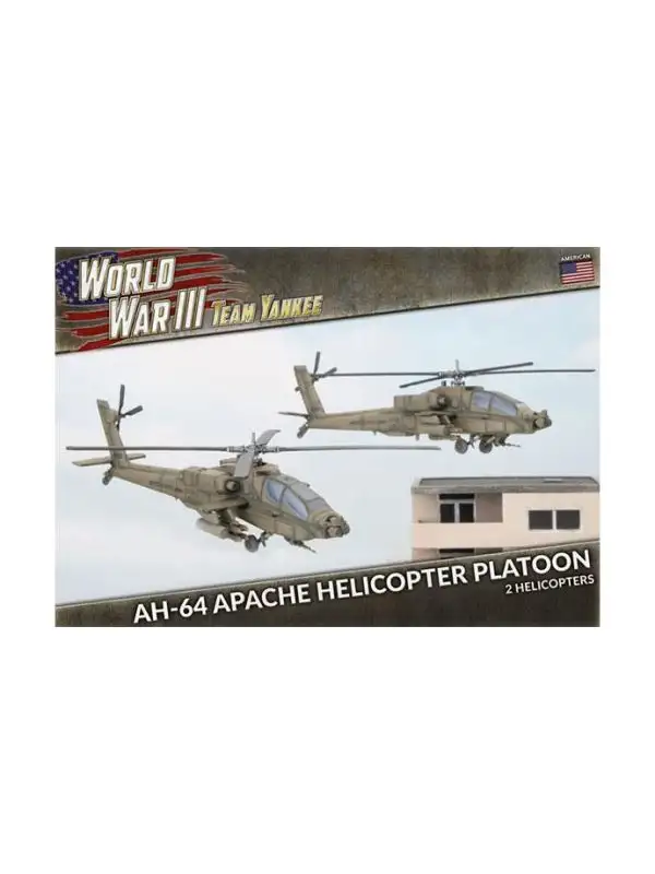 Team Yankee TUBX21 AH-64 Apache Helicopter Platoon (2 Helos) Gaming Miniatures