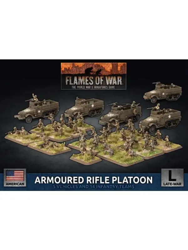 Flames of War UBX75 US Armored Rifle Platoon Late War Plastic Gaming Miniatures