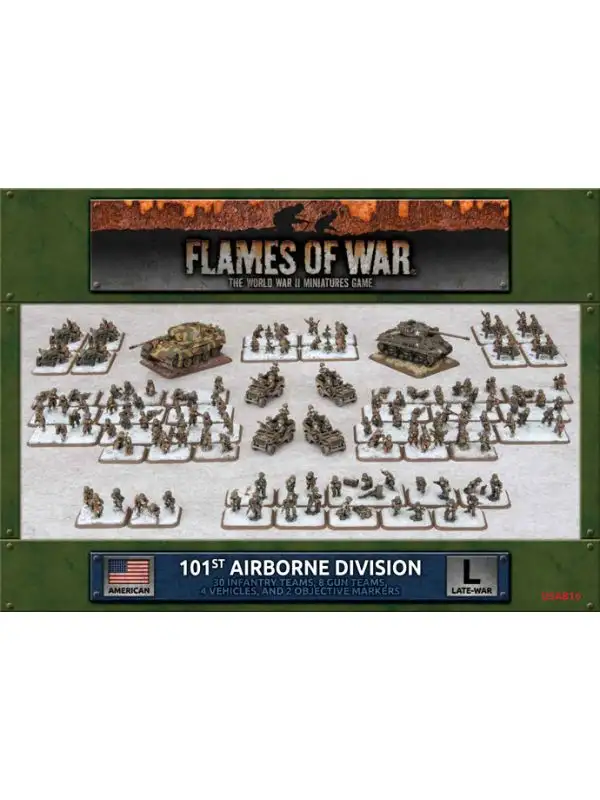Flames of War USAB16 101st Airborne (Winter) Set with Infantry, Vehicles & More