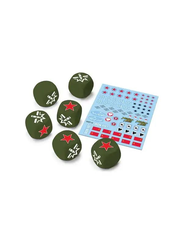 World of Tanks WOT12 USSR Dice and Decals for Miniatures Game