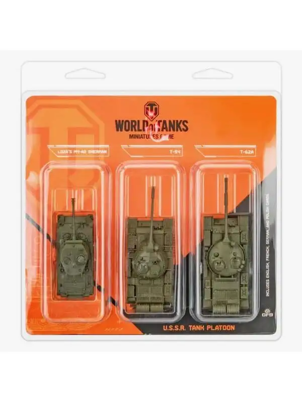 World of Tanks WOT96 USSR Tank Platoon T-54, T-62A & Loza's M4-A2 Miniatures