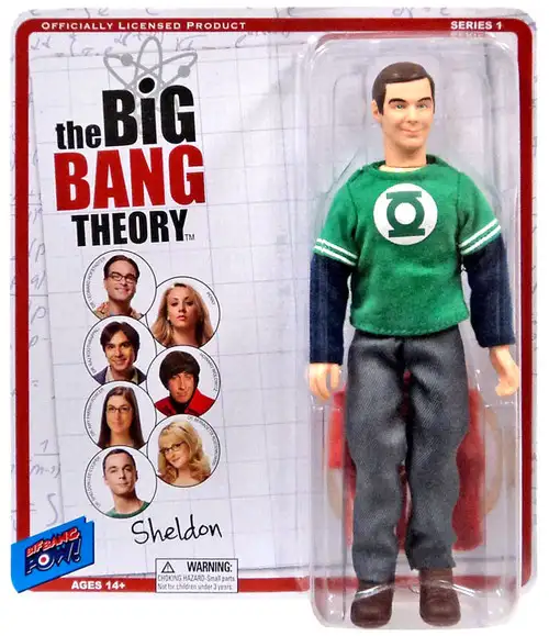The Big Bang Theory Retro Style Sheldon Action Figure [Green Lantern & Flash Shirt]