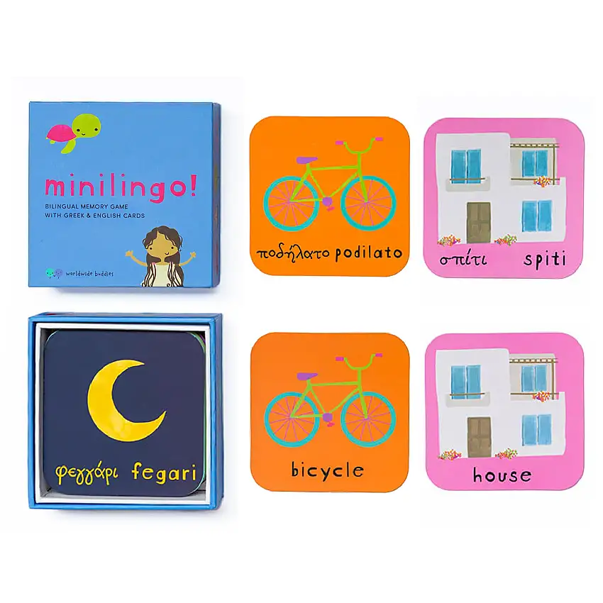 Minilingo, English/Greek Flashcards