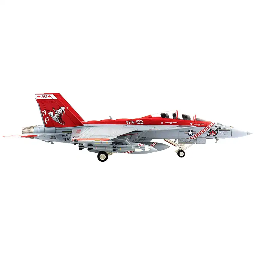 Boeing F/A-18F Super Hornet Fighter Aircraft "VF-102 United States Navy Atsugi Air Base" (2005) "Air Power Series" 1/72 Diecast Model by Hobby Master