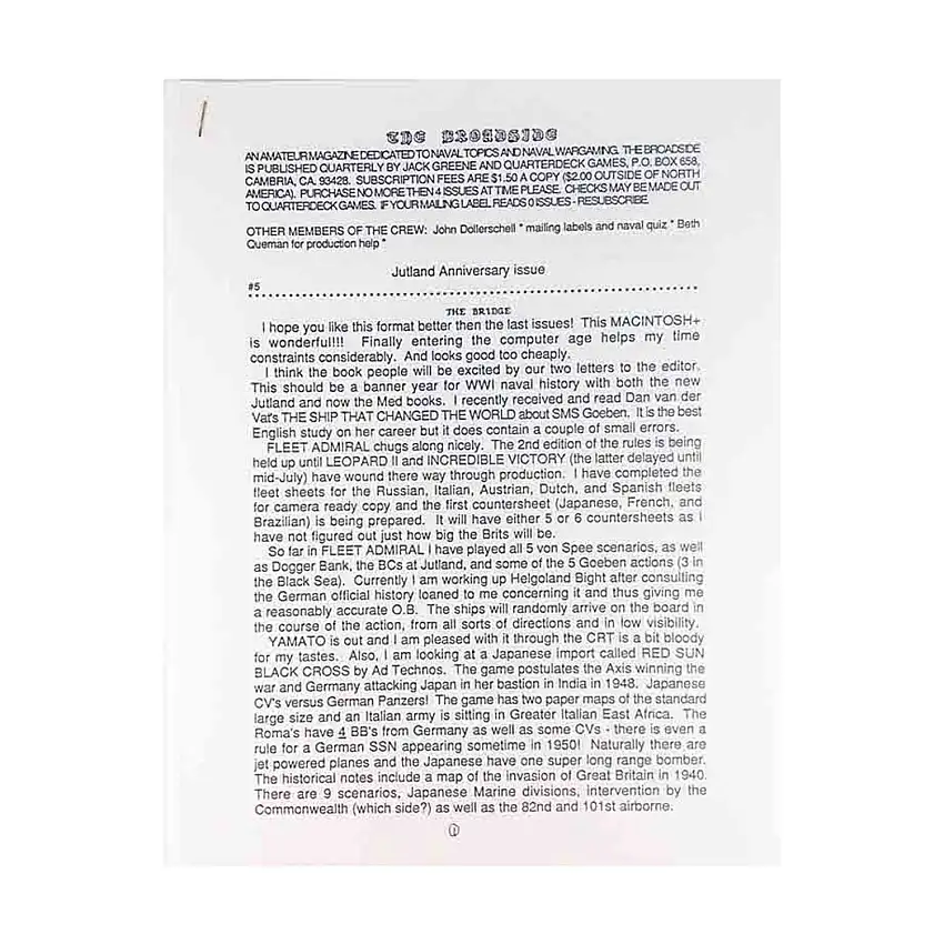 #5 "Jutland Anniversary Issue"