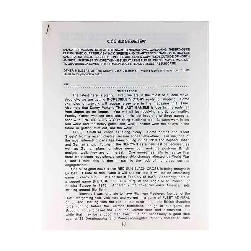 #6 "The Bridge, Jane's Defence Weekly, Naval Facts"