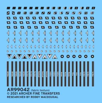 Archer Fine Transfers 99042 Fabric Texture Applique: 1/35 German SS Uniform Patches