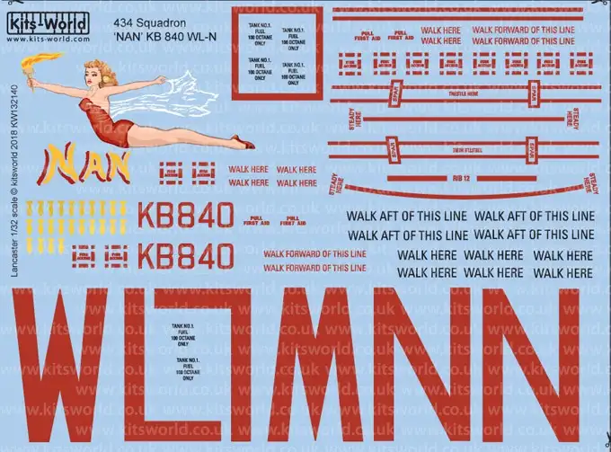Warbird Decals 132140 1/32 Avro Lancaster BI 434th Sq. Nan