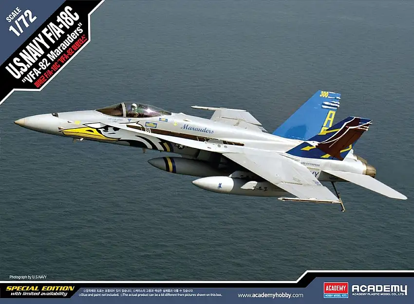 Academy 12534 1/72 F/A18C VFA82 Marauders USN Fighter (Special Edition)