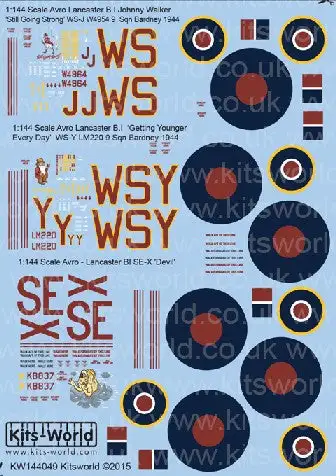 Warbird Decals 144049 1/144 Avro Lancaster B I Johnny Walker Still Going Strong,