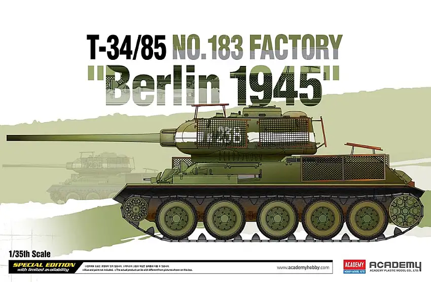 Academy 13295 1/35 T34/85 Factory No.183 Tank Berlin 1945