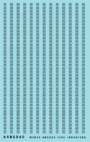 Archer Fine Transfers 88040 Surface Details: N 14" (356mm) Louvers 1950s & Later (D)