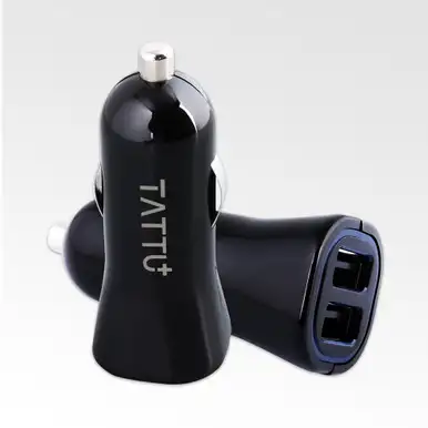 Tattu 24W Double Ports Universal USB Car Charger Adapter [2-Pack]