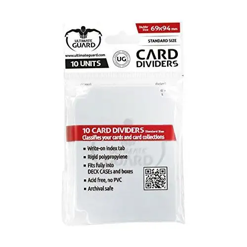 Ultimate Guard Card Dividers (10 Pack), Clear