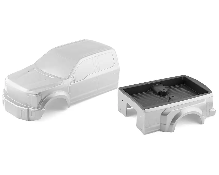 CEN Ford F-450 V2 Complete Body Set w/KG1 Decals (Silver Mercury) (447mm Wheelbase)