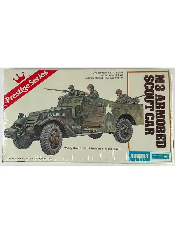 Aurora 6207 M3 Armored Scout Car Prestige Series 1/72 Scale Plastic Model Kit