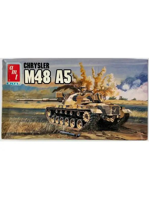 AMT 8642 Chrysler M48 A5 1/72 Scale Plastic Model Kit Open Box