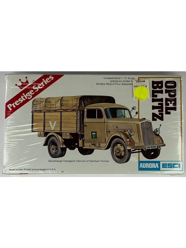 Aurora 6215 German Opel BlitzTransport Vehicle 1/72 Scale Plastic Model Kit