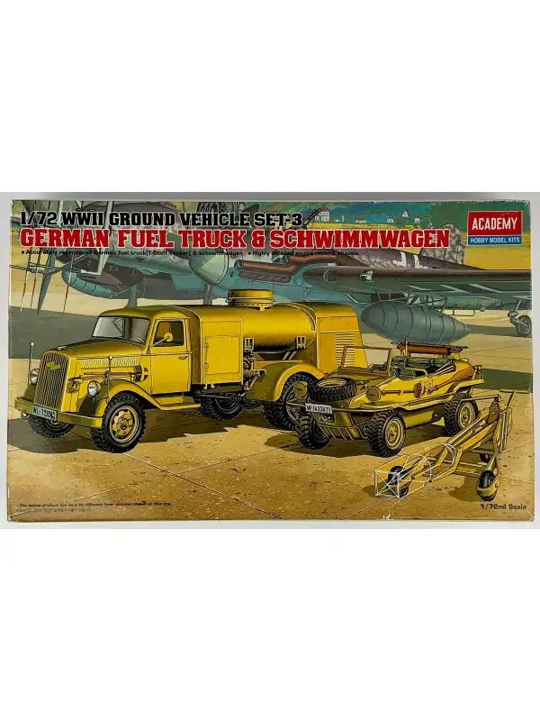 Academy 13401 German Fuel Truck & Schwimmwagen 1/72 Scale Plastic Model Kit