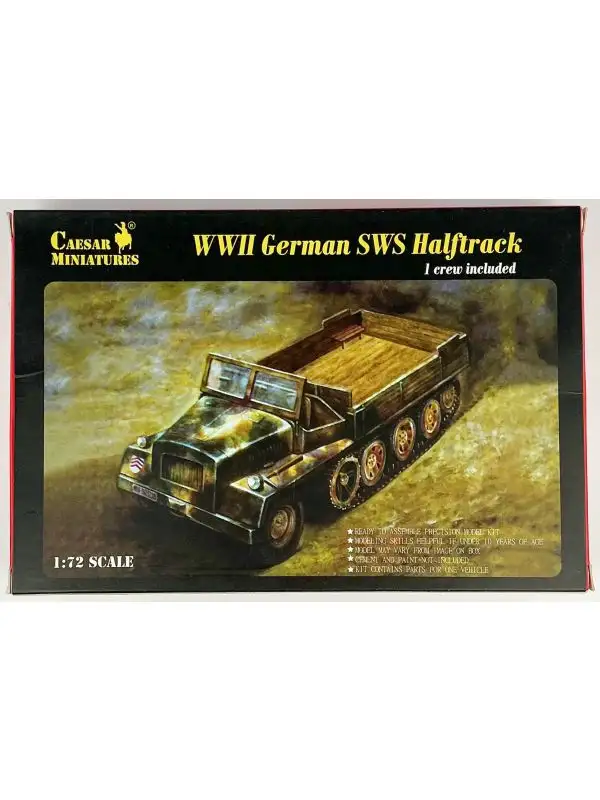Caesar Miniatures 7210 WWII German SWS Halftrack 1/72 Scale Plastic Model Kit