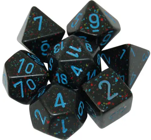 Chessex Dice Set: Speckled Blue Stars (7)