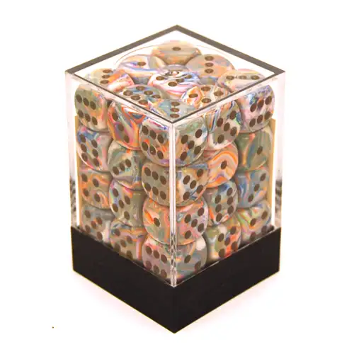 Chessex 12mm d6 Set: Festive Vibrant w/ Brown (36)
