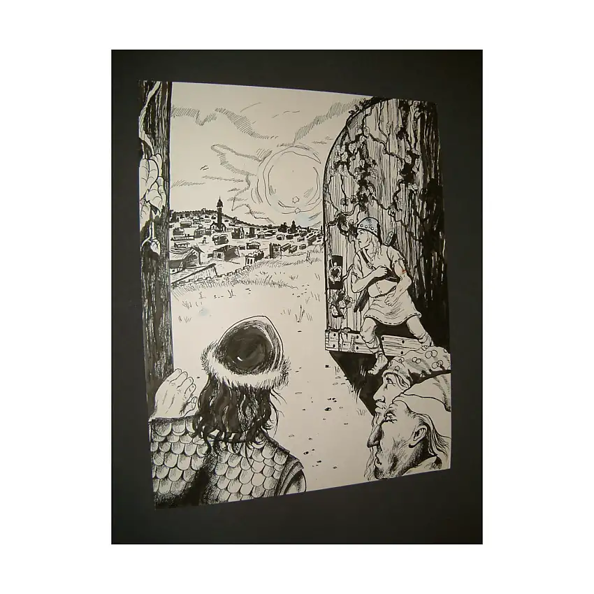 #8 - City of Kyhran - 11" x 13" Original Ink