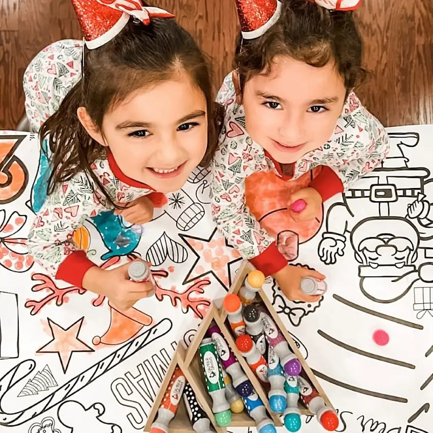 Christmas Coloring Table Cover