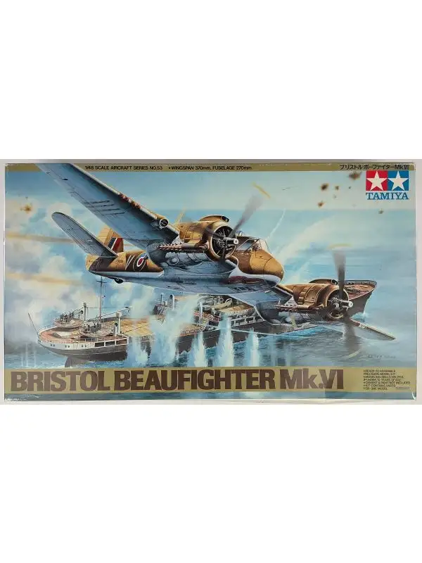 Tamiya 61053 Birstol Beaufighter Mk.VI 1/48 Scale Plastic Modell Kit Open Box