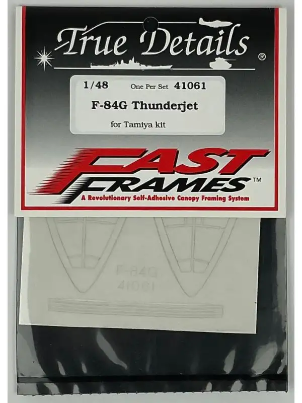 True Details 41061 F-84G Thunderjet 1/48 Scale Canopy Masking Set