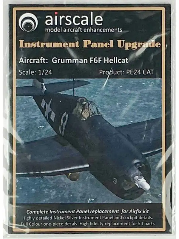 Airscale PE24 CAT Grumman F6F Hellcat 1/24 Scale Instrument Panel Upgrade