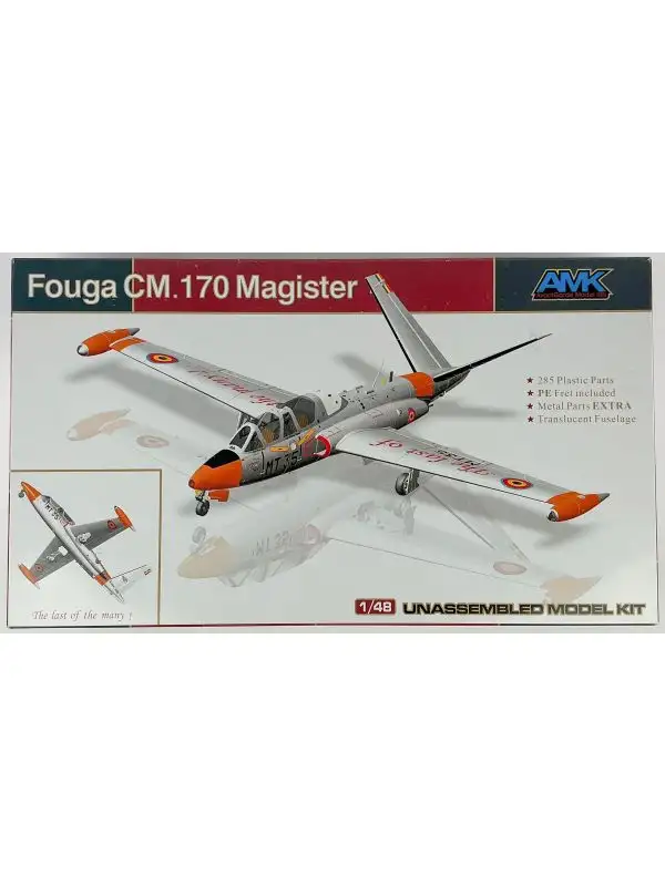 AMK 88004 Fouga CM.170 Magister 1/48 Scale Plastic Model Kit Open Box