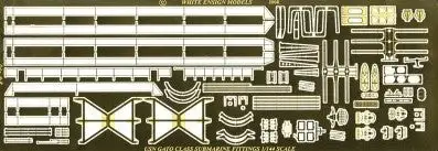 White Ensign Models 14401 1/144 USS Gato Class Submarine Detail Set for TSM