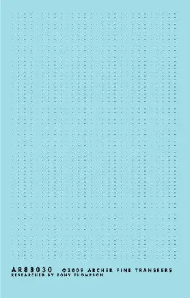 Archer Fine Transfers 88030 Surface Details: HO Alternative Center Rivets for Freight Cars