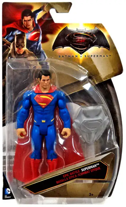 DC Batman V Superman: Dawn of Justice Epic Battle Superman Action Figure [Silver Shield]