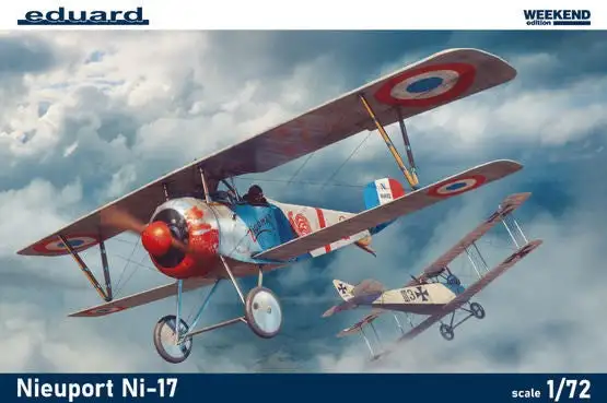 Eduard 7404 1/72 WWI Nieuport Ni17 French BiPlane Fighter (Wkd Edition Plastic Kit)