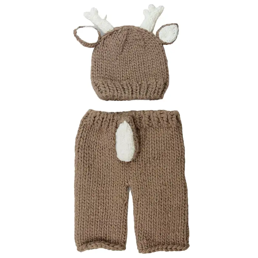 Hartley Deer Newborn Knit Set
