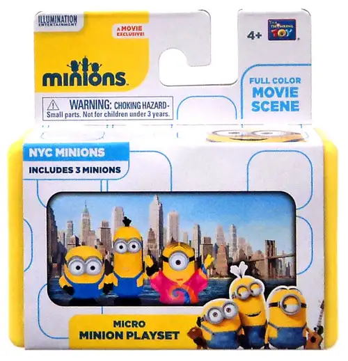 Despicable Me Minions Movie NYC Minions 2-Inch Micro Playset