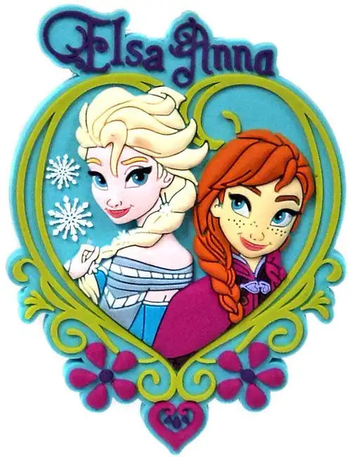 Disney Frozen Anna & Elsa 3-Inch PVC Magnet