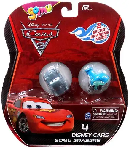 Disney / Pixar Cars Cars 2 Gomu Finn McMissile & Guido Gomu Erasers 4-Pack