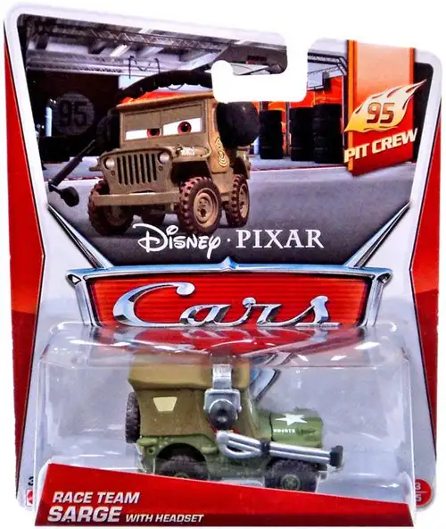 Disney / Pixar Cars Race Team Sarge with Headset Diecast Car #3
