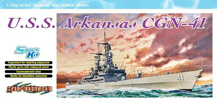 USS Arkansas CGN-41 Nuclear Guided Missile Cruiser 1/700 Dragon