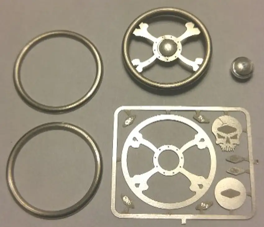 Toxic Skull Billet Steering Wheel Kit 1/24-1/25 Detail Master