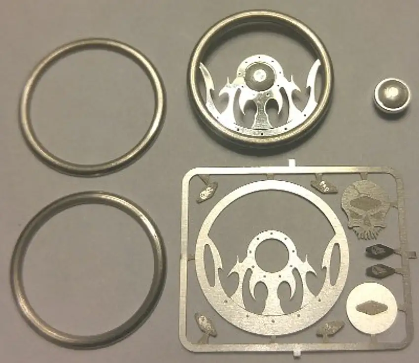 Tribal Skull Billet Steering Wheel Kit 1/24-1/25 Detail Master